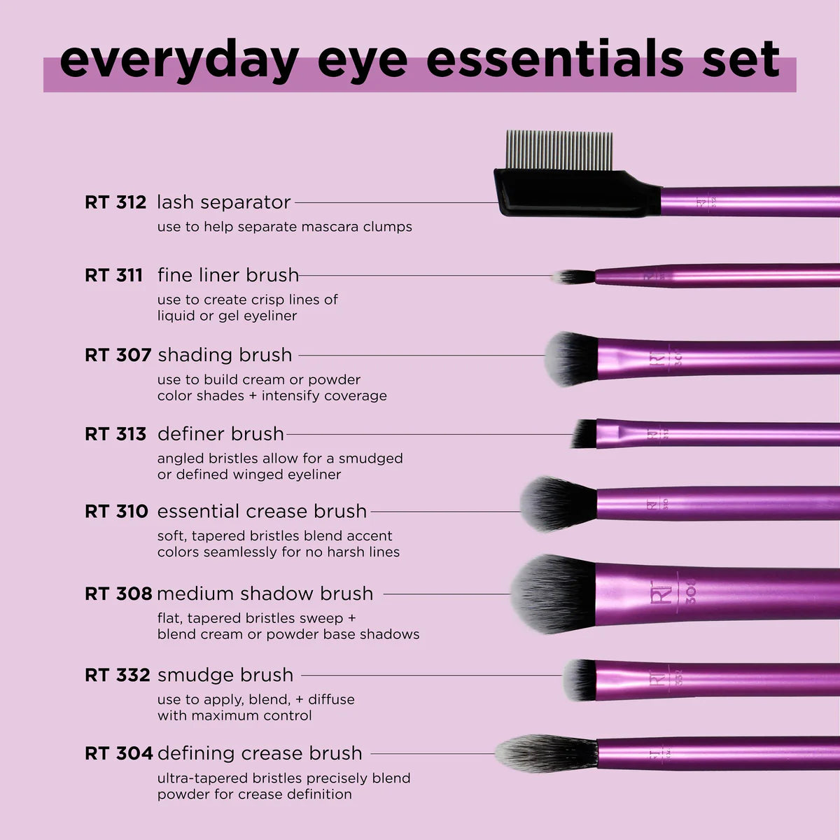 Everyday Eye Essentials Brush Set-Real Techniques