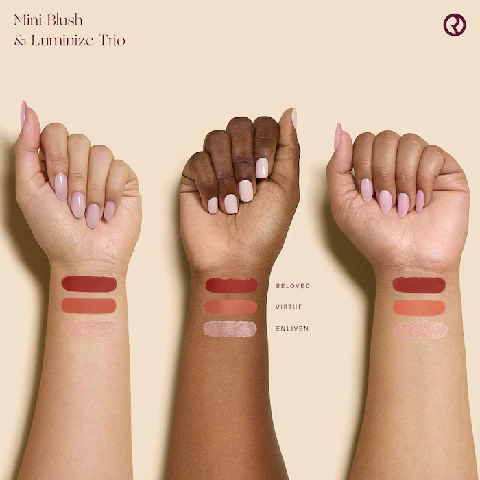 Mini Blush and Luminize Trio-Rare Beauty